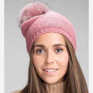 Kyi Kyi Wool Blend Fox Fur Pom Beanie